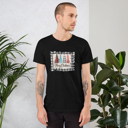 Merry Christmas Plaid Trees T-Shirt