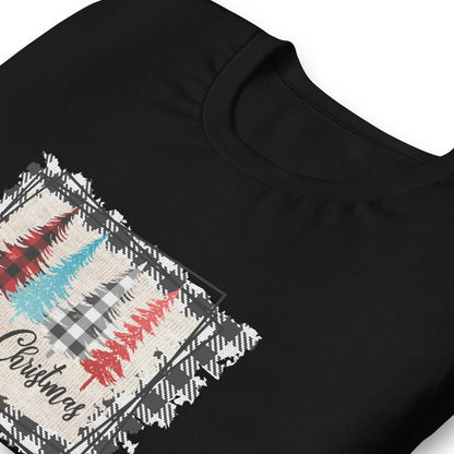 Merry Christmas Plaid Trees T-Shirt