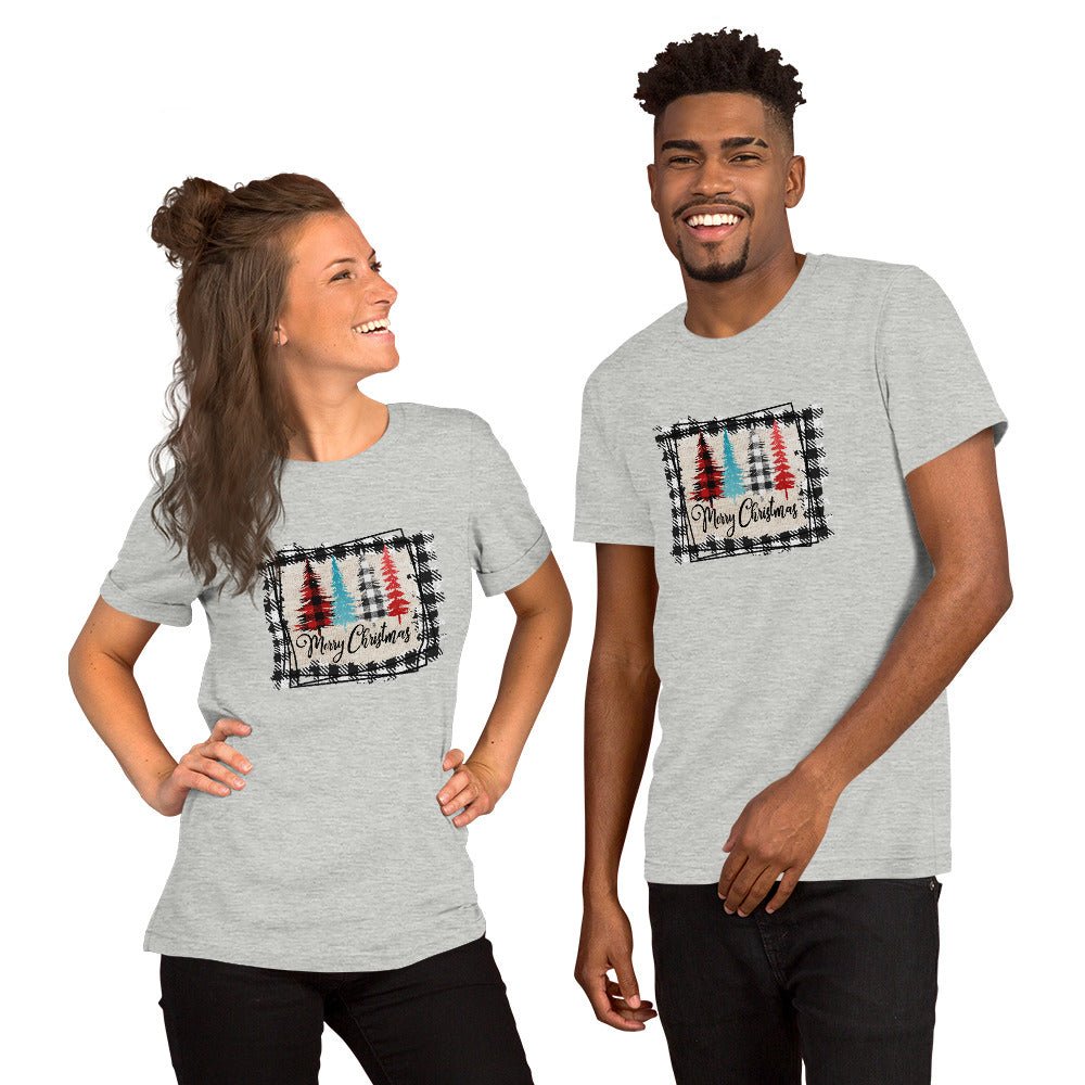 Merry Christmas Plaid Trees T-Shirt