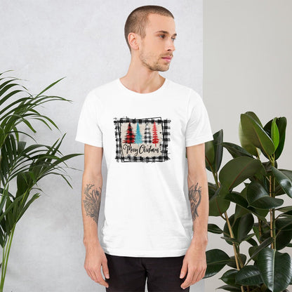 Merry Christmas Plaid Trees T-Shirt