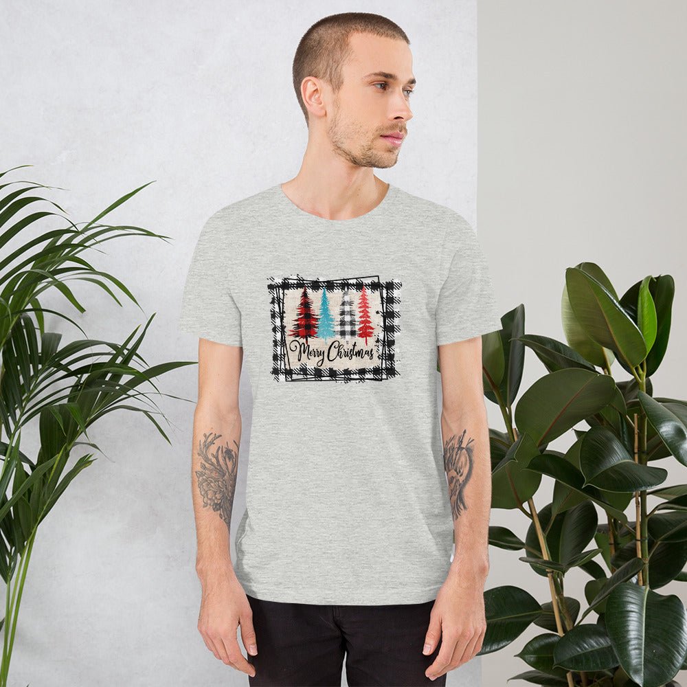 Merry Christmas Plaid Trees T-Shirt