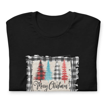 Merry Christmas Plaid Trees T-Shirt