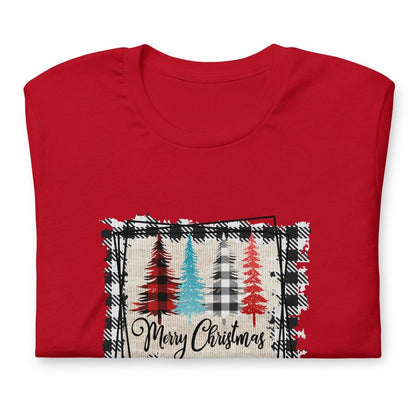 Merry Christmas Plaid Trees T-Shirt