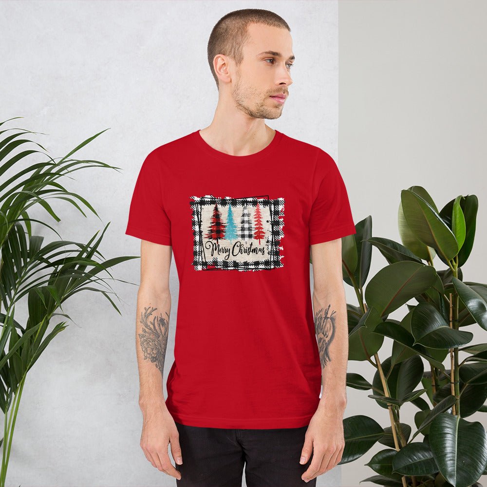 Merry Christmas Plaid Trees T-Shirt