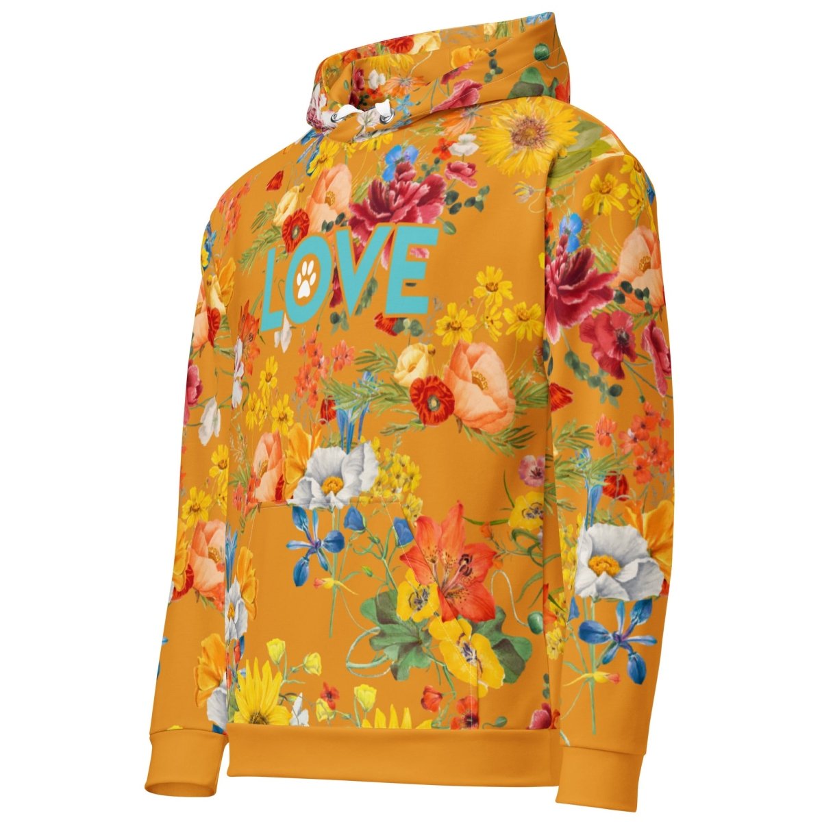 Mustard Yellow Floral Dog Mom Hoodie