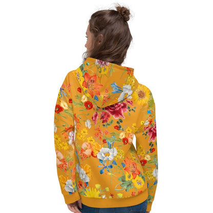 Mustard Yellow Floral Dog Mom Hoodie