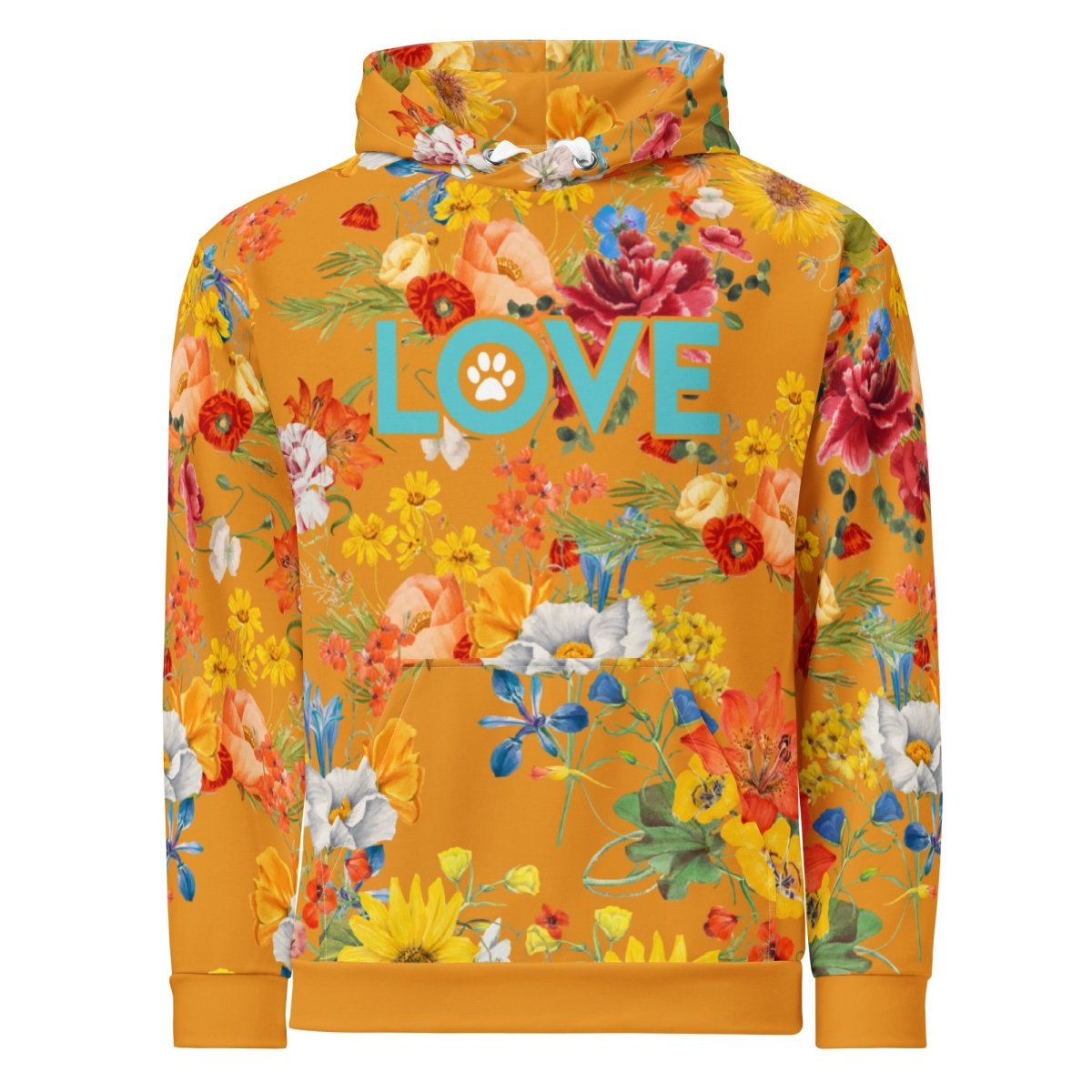 Mustard Yellow Floral Dog Mom Hoodie