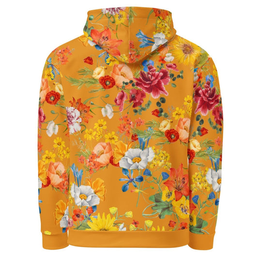 Mustard Yellow Floral Dog Mom Hoodie