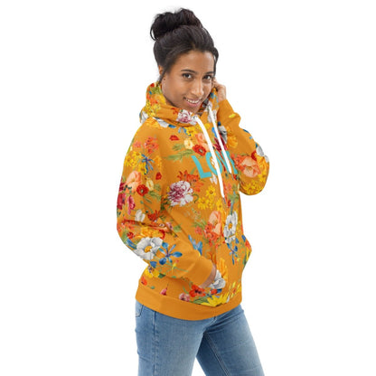 Mustard Yellow Floral Dog Mom Hoodie