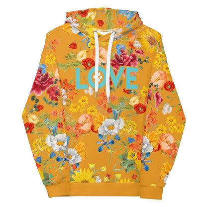 Mustard Yellow Floral Dog Mom Hoodie