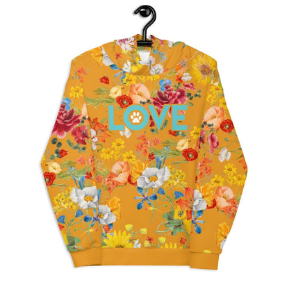 Mustard Yellow Floral Dog Mom Hoodie
