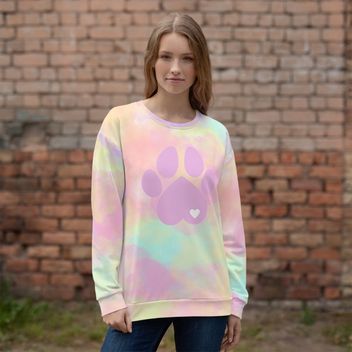 Pastel Cloud Dog Paw Sweatshirt