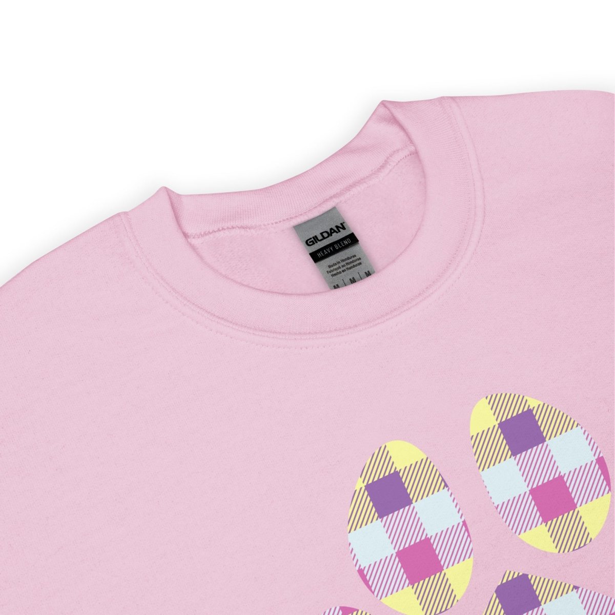 Pastel Plaid Dog Paw Sweatshirt