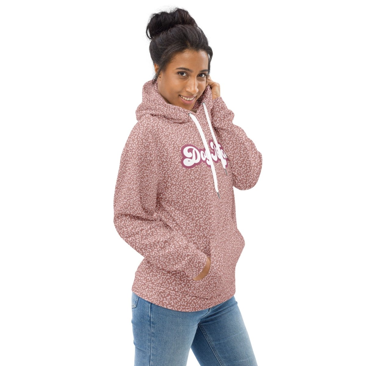 PInk Leopard Print Dog Mom Hoodie