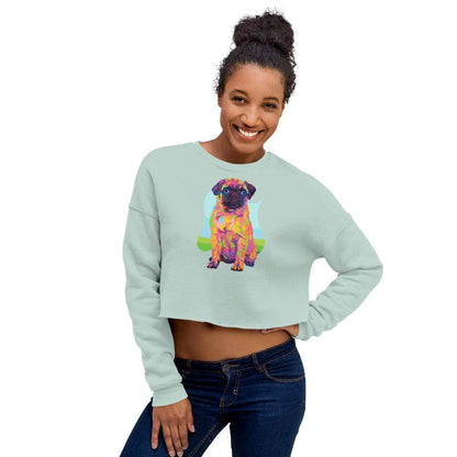 Pug Dog Crop Sweatshirt