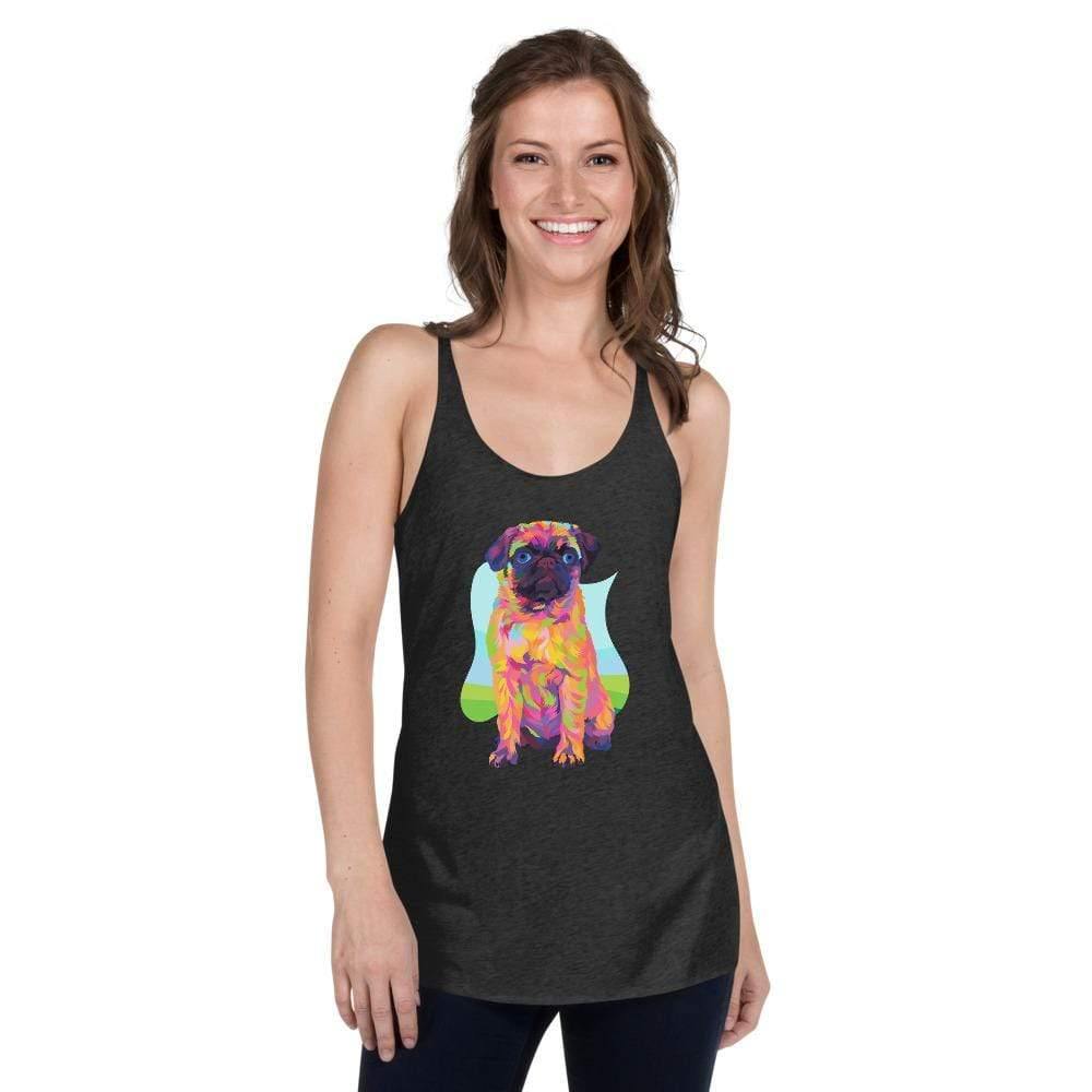 Pug Dog Racerback Tank Top