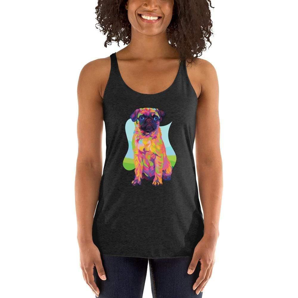 Pug Dog Racerback Tank Top