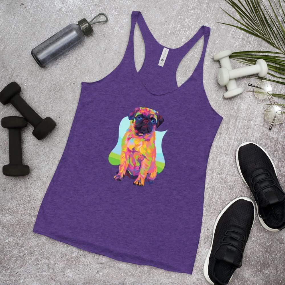Pug Dog Racerback Tank Top