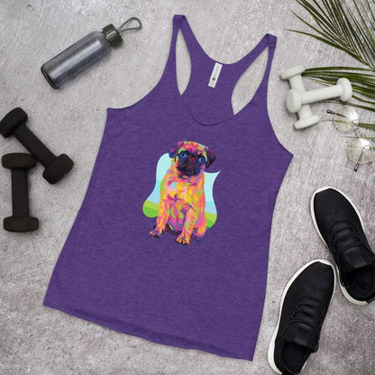 Pug Dog Racerback Tank Top