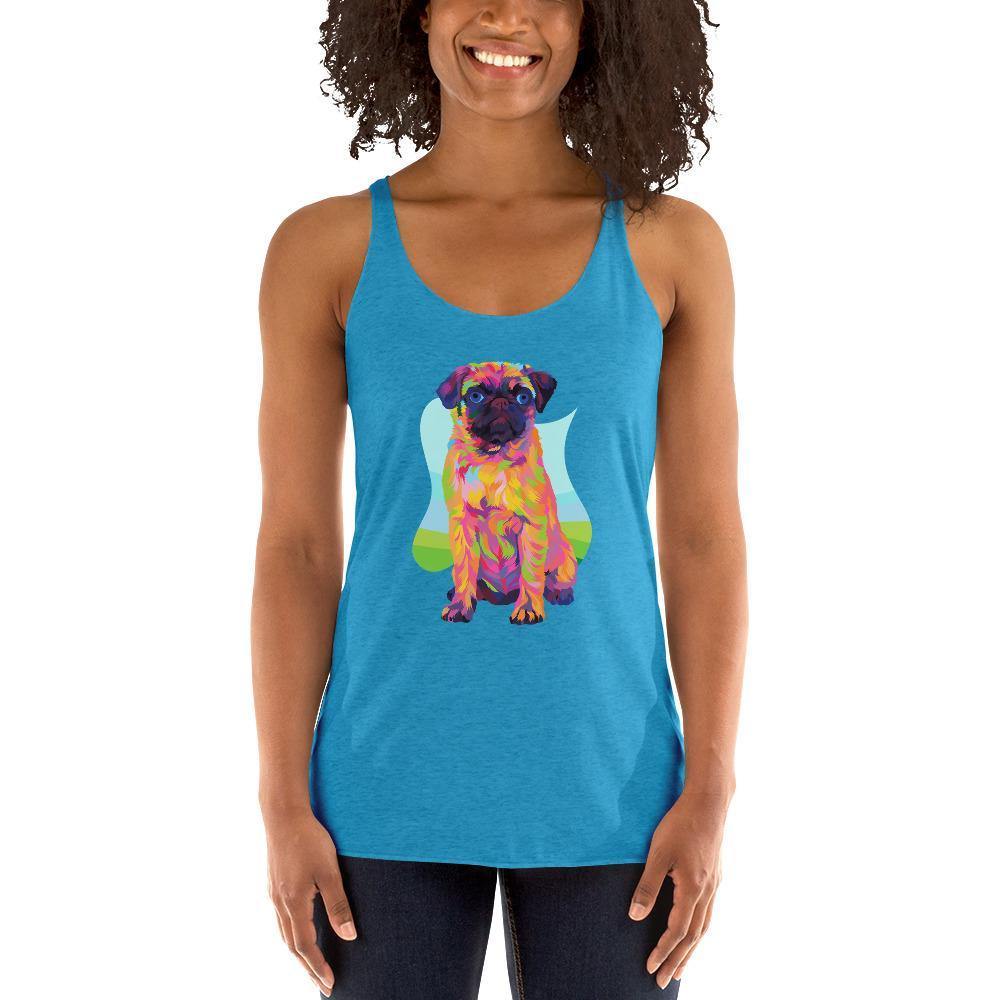 Pug Dog Racerback Tank Top