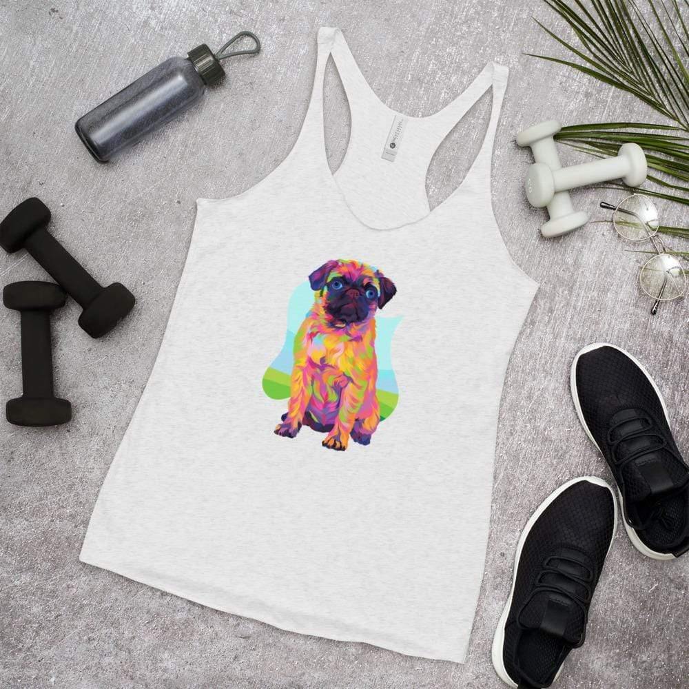 Pug Dog Racerback Tank Top