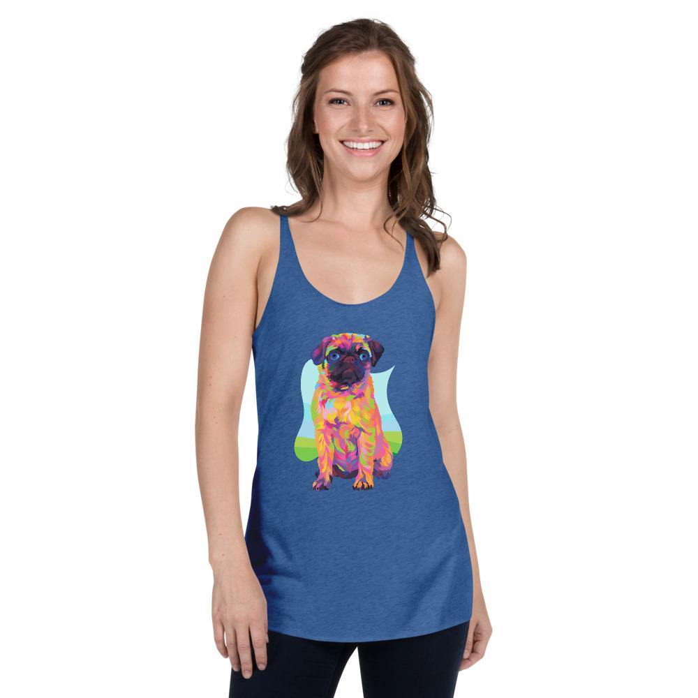 Pug Dog Racerback Tank Top