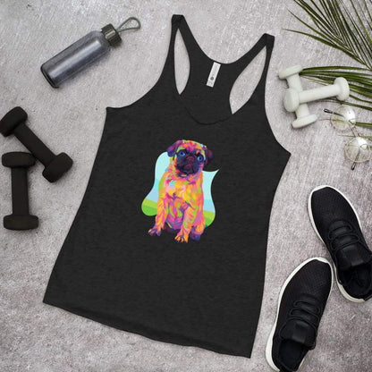 Pug Dog Racerback Tank Top
