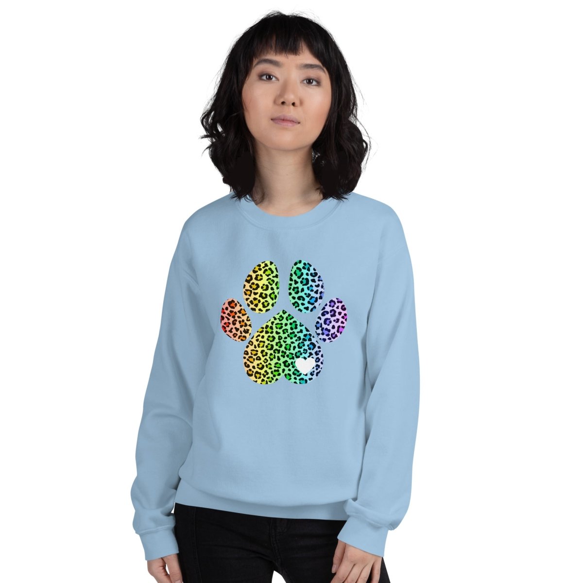 Rainbow Leopard Dog Paw Sweatshirt