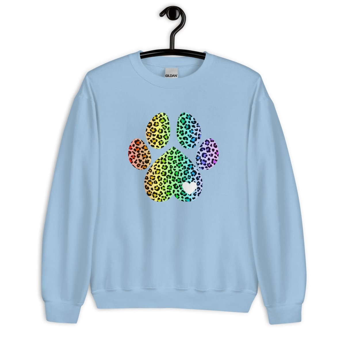 Rainbow Leopard Dog Paw Sweatshirt