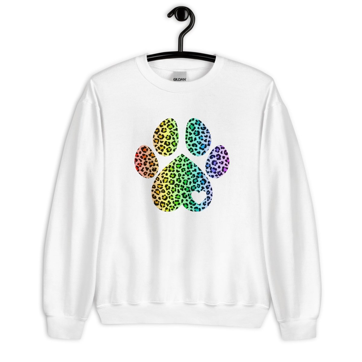 Rainbow Leopard Dog Paw Sweatshirt