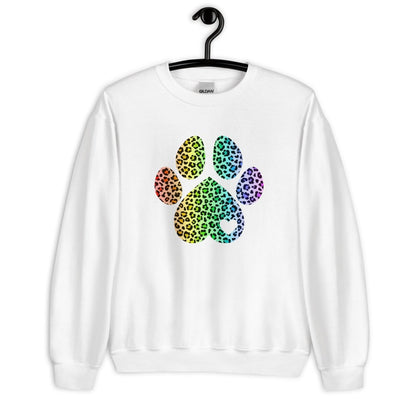 Rainbow Leopard Dog Paw Sweatshirt