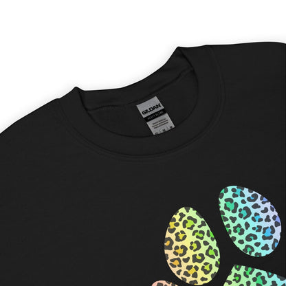 Rainbow Leopard Dog Paw Sweatshirt