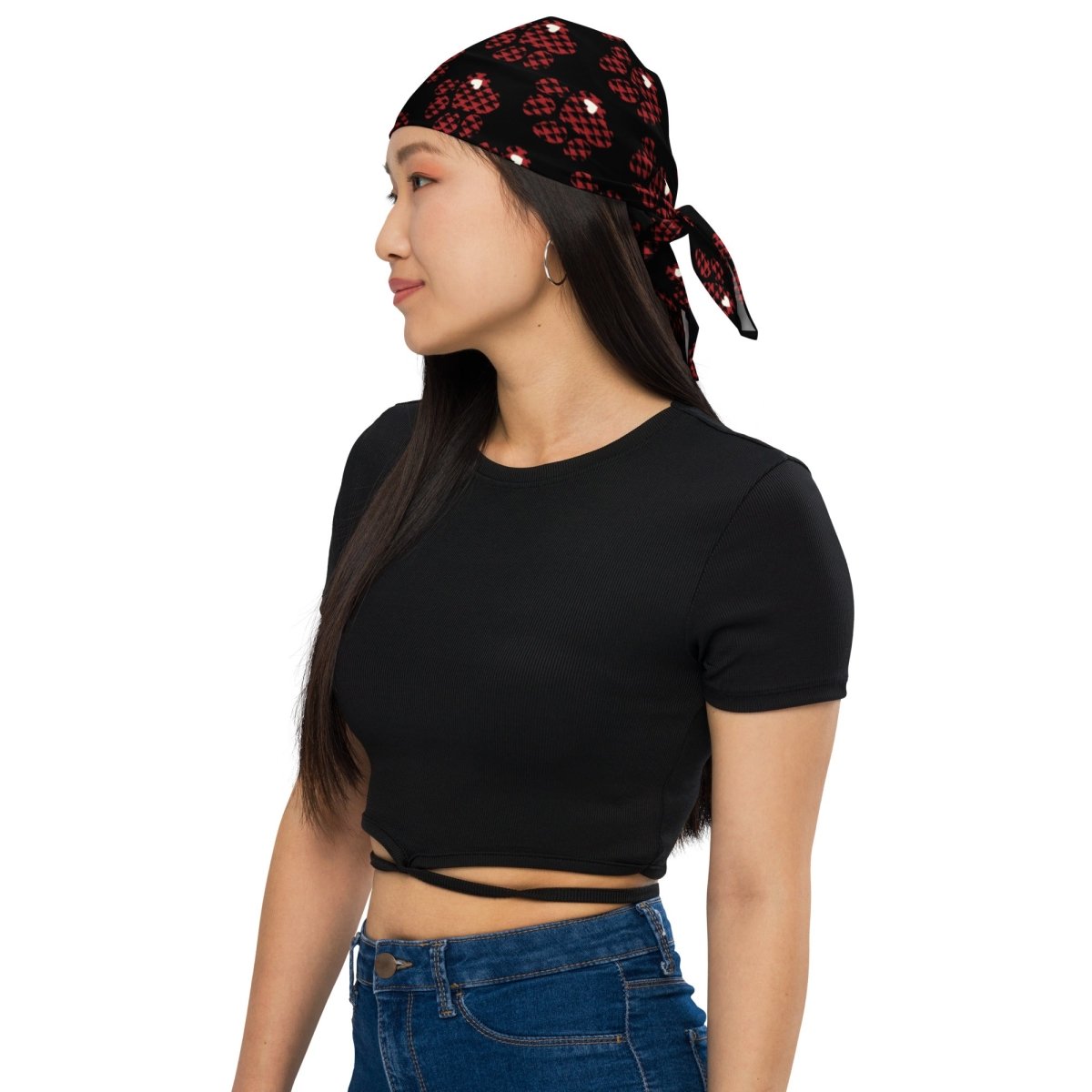 Red Buffalo Plaid Dog Paw Bandana