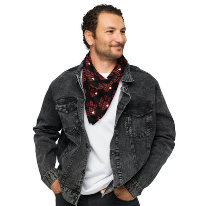 Red Buffalo Plaid Dog Paw Bandana