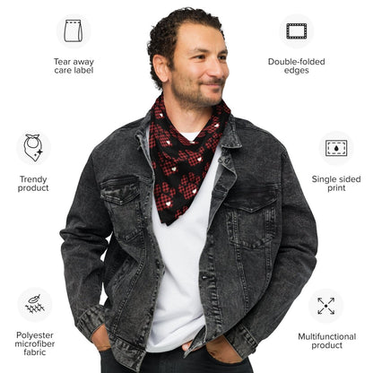 Red Buffalo Plaid Dog Paw Bandana