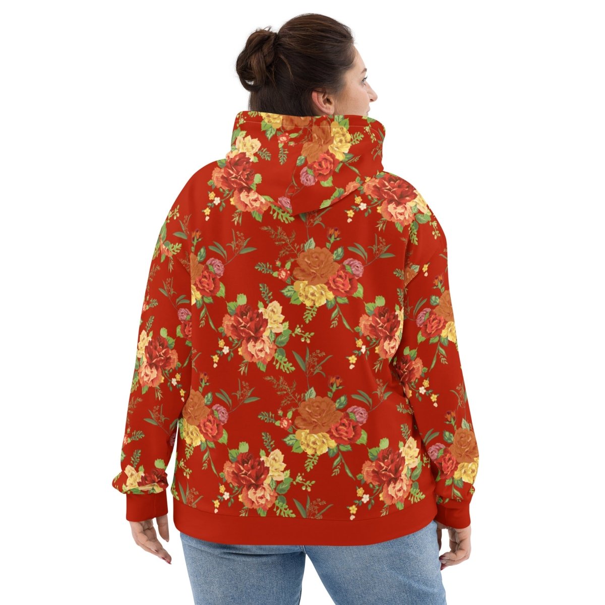 Red Floral Dog Mom Hoodie