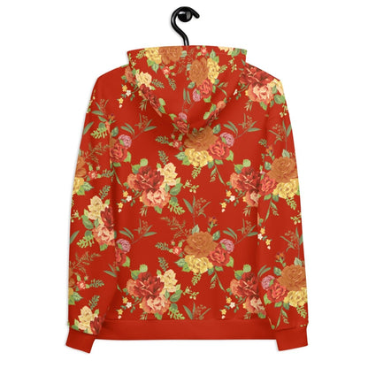 Red Floral Dog Mom Hoodie