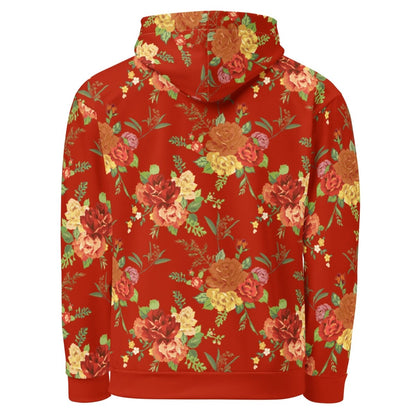 Red Floral Dog Mom Hoodie