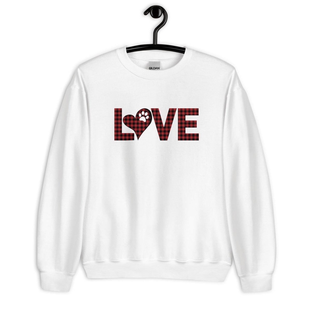 Red Plaid LOVE Paw Sweatshirt