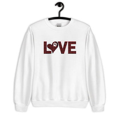 Red Plaid LOVE Paw Sweatshirt