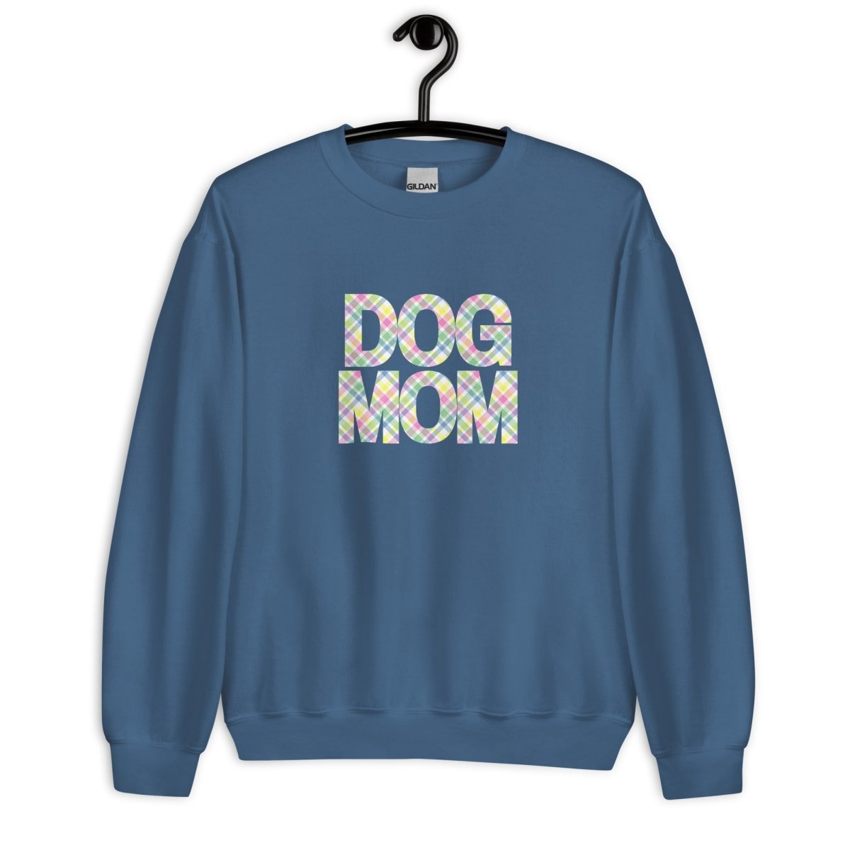Spring Plaid Dog Mom Sweatshirt