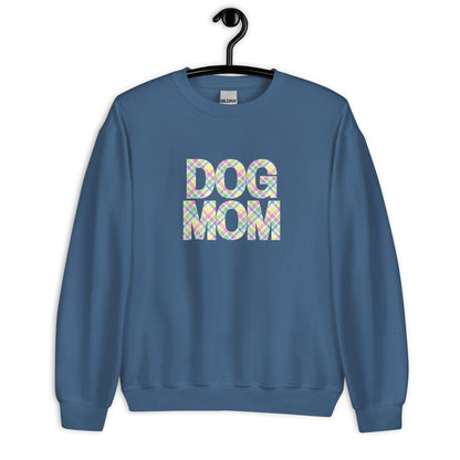 Spring Plaid Dog Mom Sweatshirt