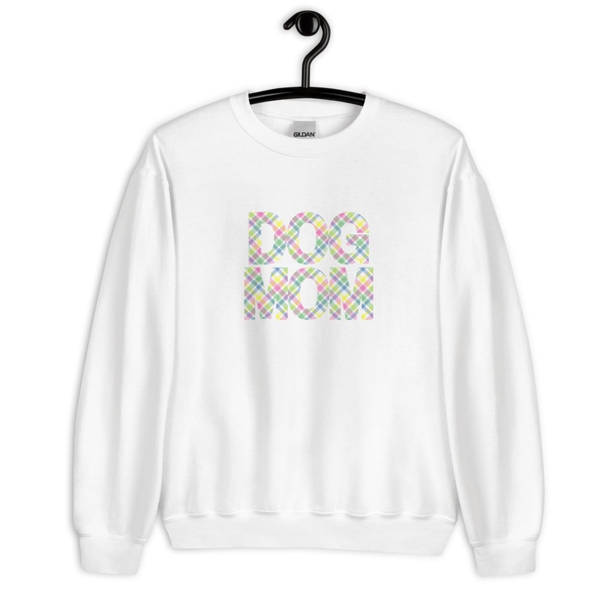 Spring Plaid Dog Mom Sweatshirt