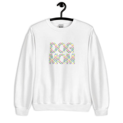 Spring Plaid Dog Mom Sweatshirt