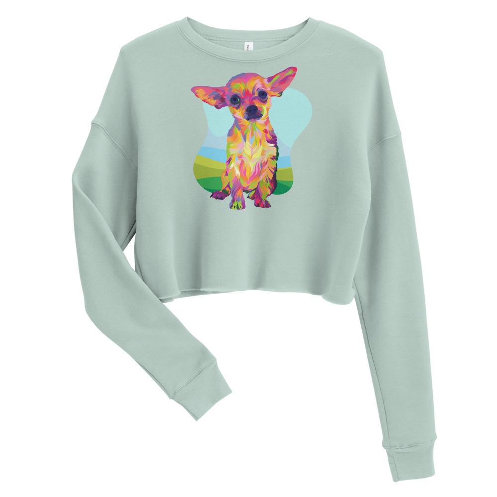 Tan Chihuahua Crop Sweatshirt
