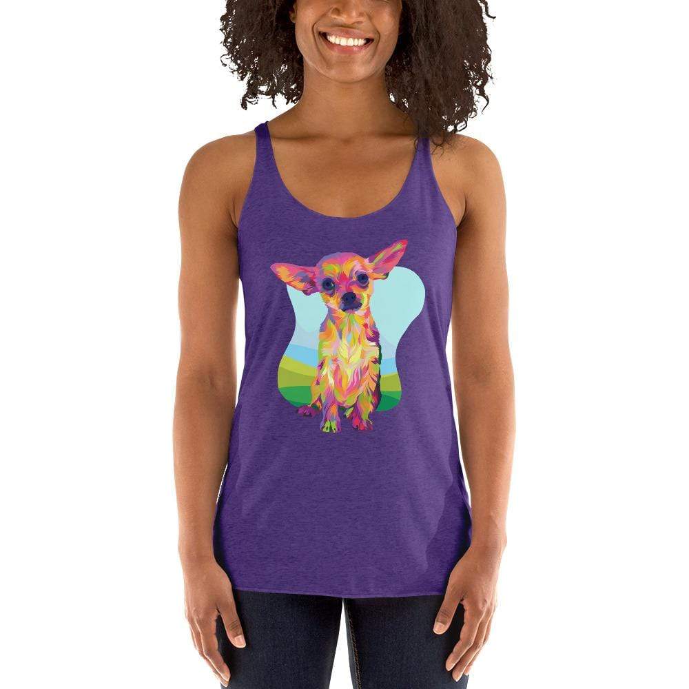 Tan Chihuahua Racerback Tank Top