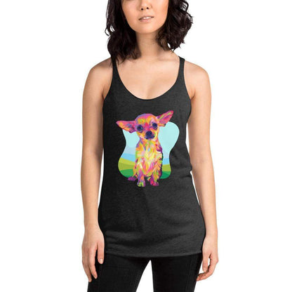 Tan Chihuahua Racerback Tank Top