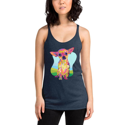 Tan Chihuahua Racerback Tank Top