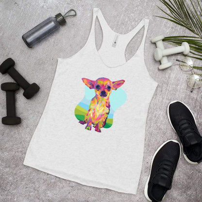 Tan Chihuahua Racerback Tank Top
