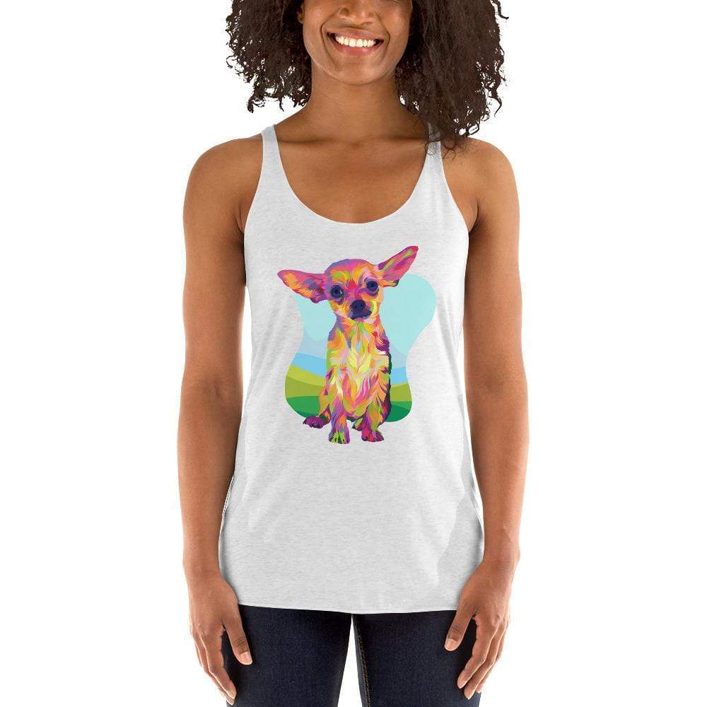 Tan Chihuahua Racerback Tank Top